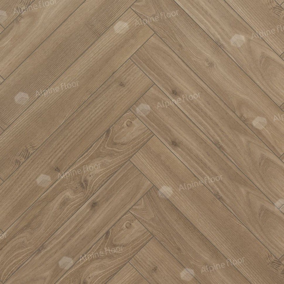 Ламинат "Alpine Floor" Herringbone 12 Дуб Калабрия (600*100*12 мм) — купить в Лесном