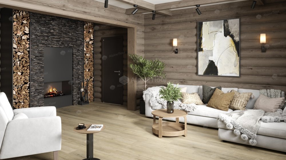 SPC Ламинат "Alpine Floor" Дуб сливочный (1220*183*8 мм) — купить в Лесном