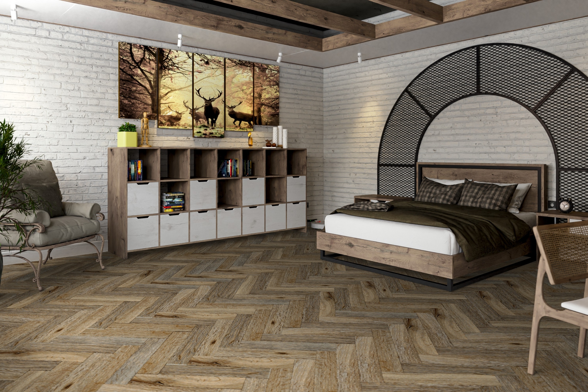 Усовершенствованная кварц-виниловая плитка «Damy Floor» Ковентри (590*118*2,5 мм) — купить в Лесном