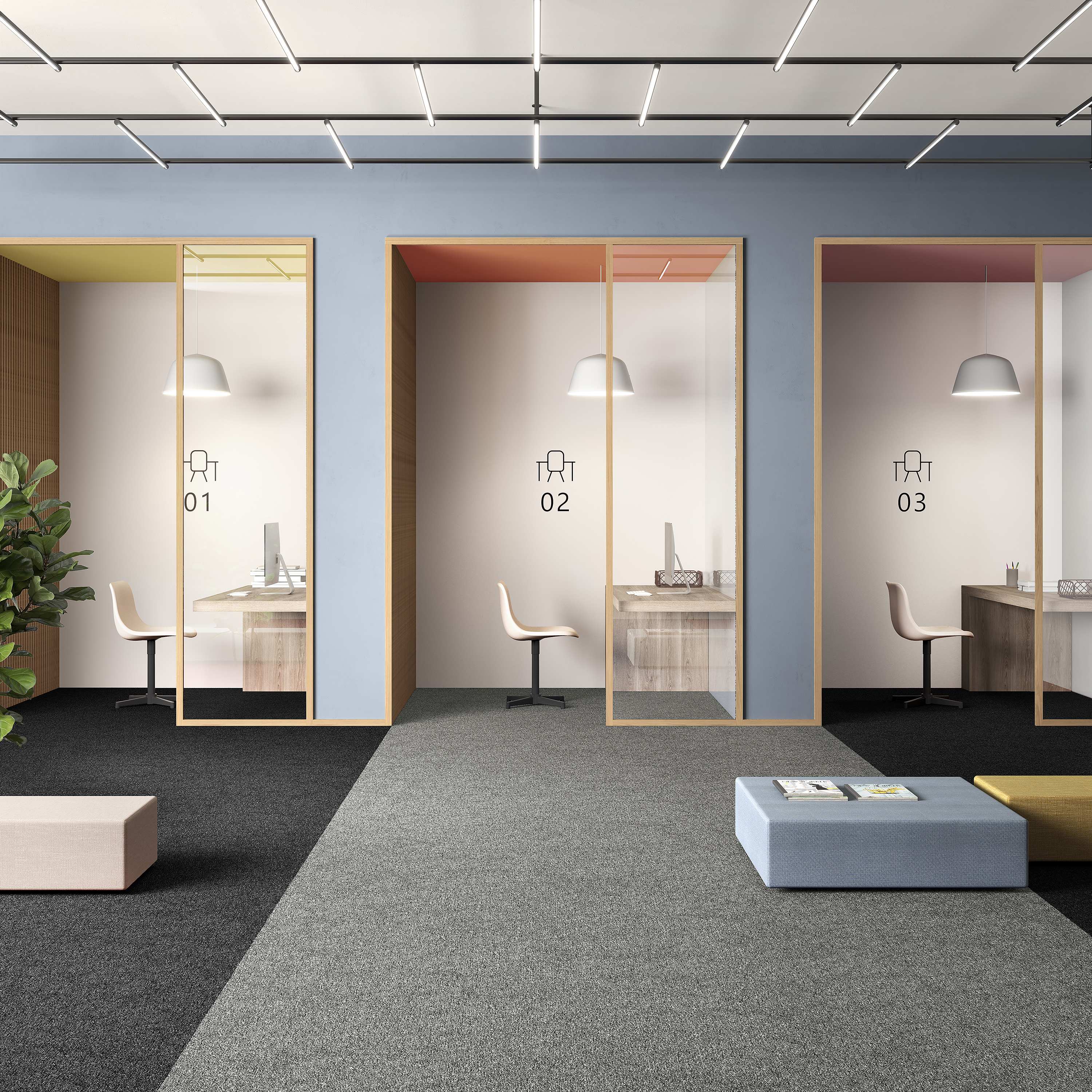 Ковровая плитка Medusa Tile 94 (500*500*5 мм) — купить в Лесном