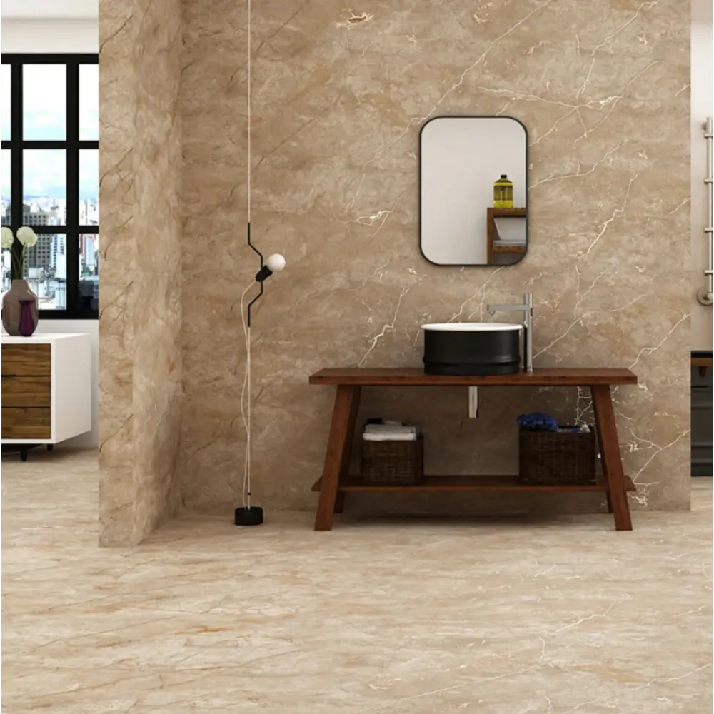 Керамогранит "Sonex" Mostaco natural карвинг 60x120см цвет светло-коричневый с прожилками — купить в Лесном