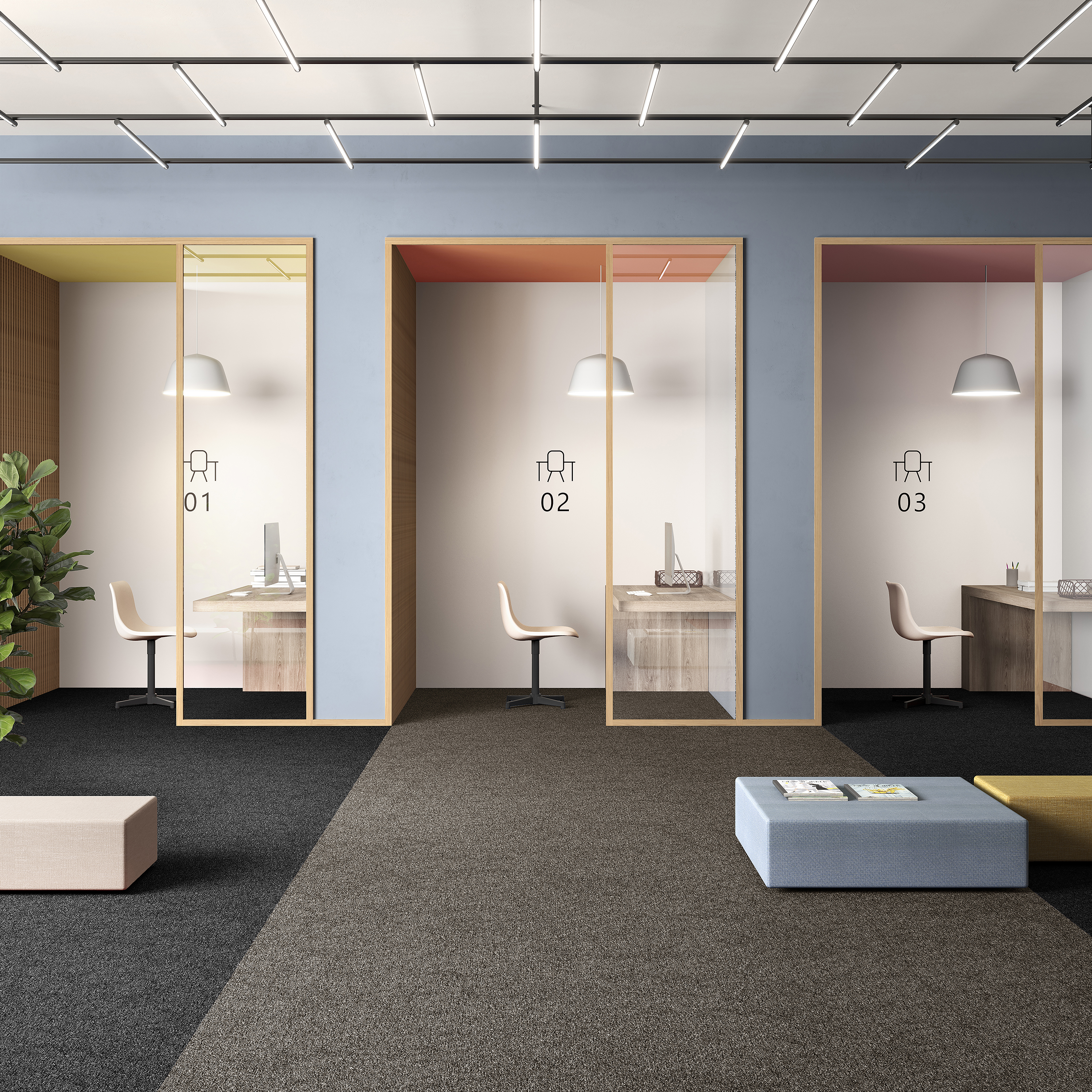 Ковровая плитка Medusa Tile 43 (500*500*5 мм) — купить в Лесном