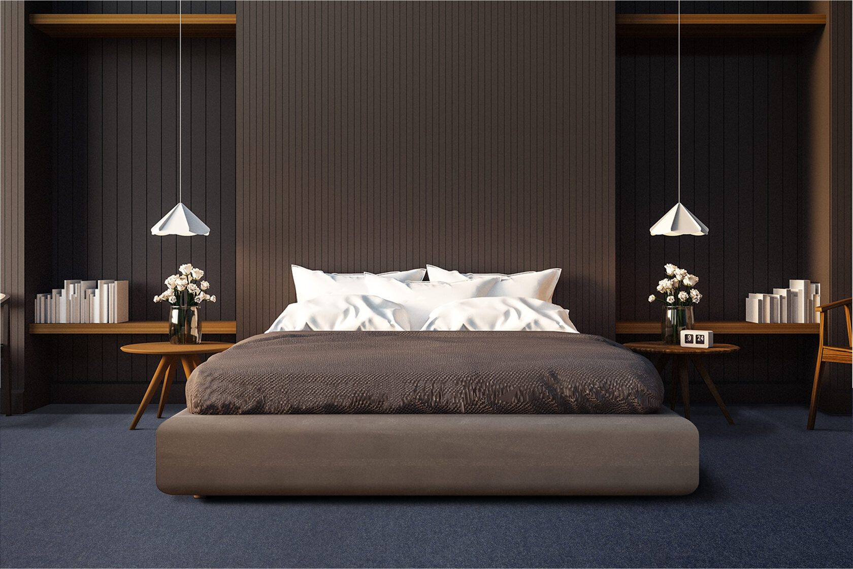 Ковровое покрытие "Bonkeel" Color Rib Blue Bottle 78 (ширина 1м/3м/4м) — купить в Лесном