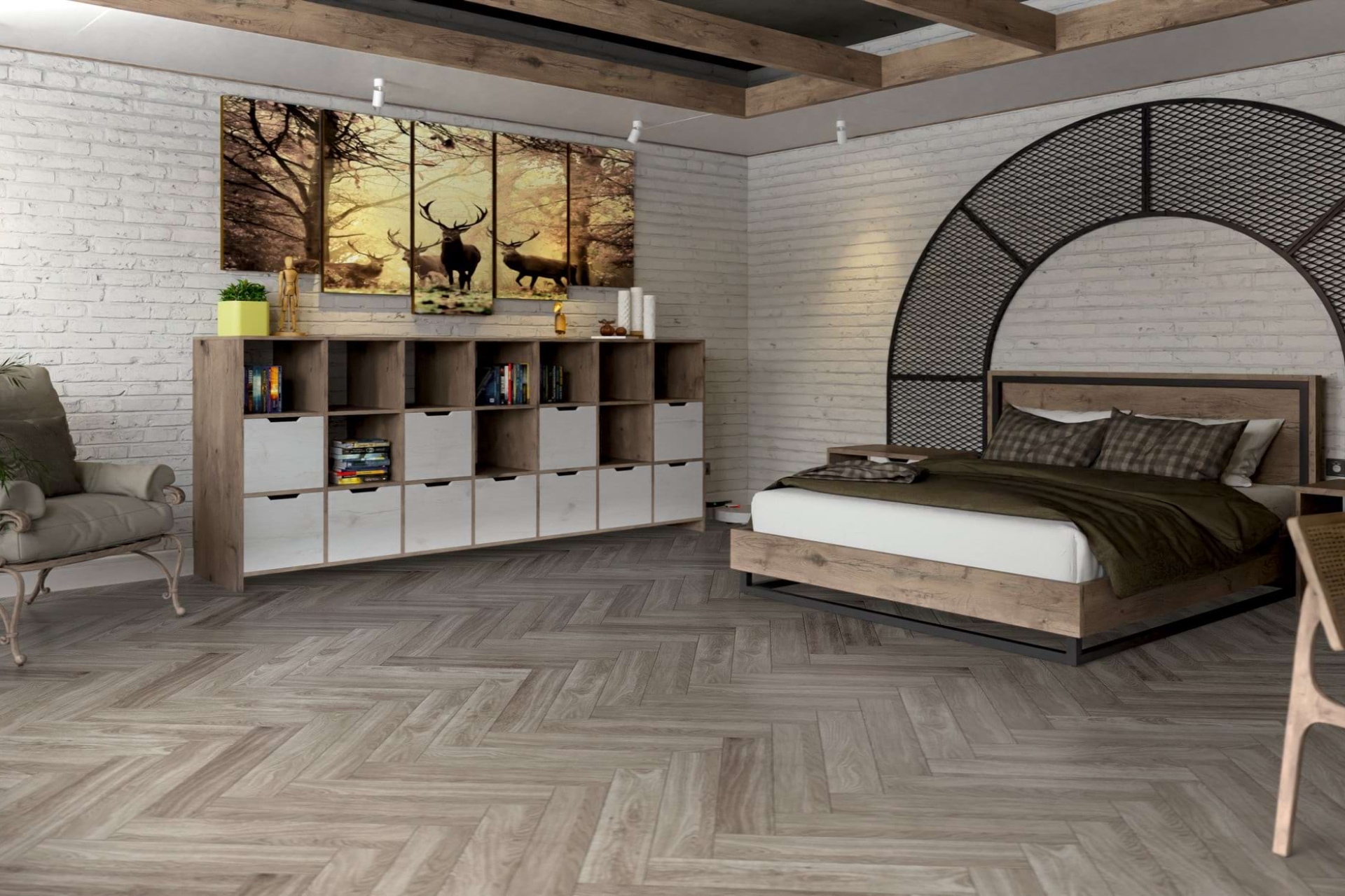 Инженерный паркет «Damy Floor» Скандинавский (укладка елочкой) — купить в Лесном