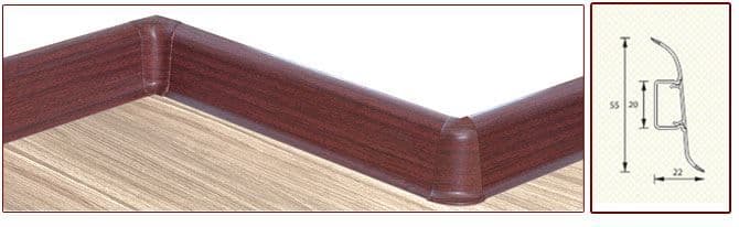 Плинтус "Идеал" пластиковый Комфорт Ясень белый (2500*22*55 мм) — купить в Лесном